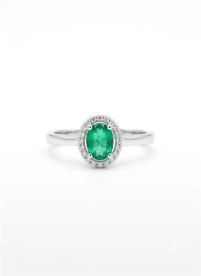 Anillo Donna Oro Mujer in Oro blanco Smeraldi+Diamanti LEAE11808.007 - LEAE11808.007